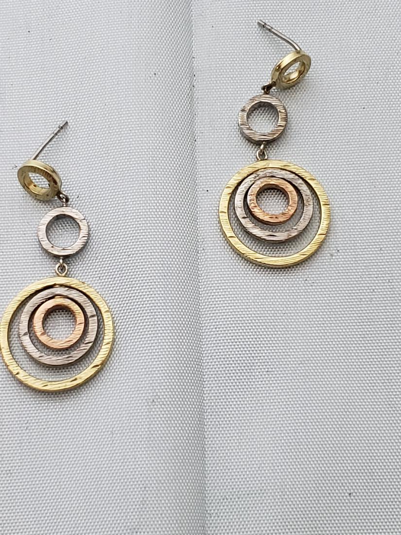 10 k Rose & Yellow Gold with Sterling Silver Earrings (1 of 2)