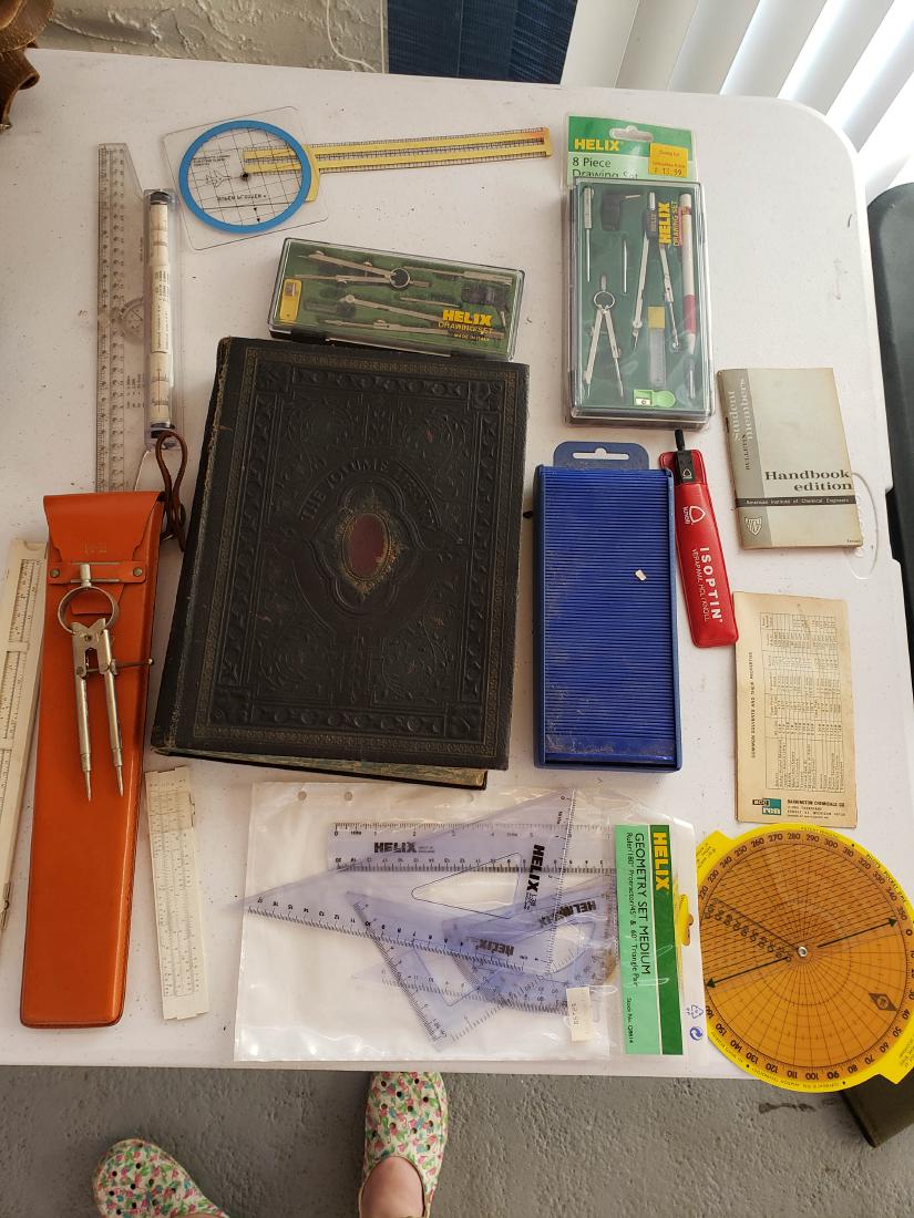PILOT'S SUPER PLOTTER, SLIDE RULE, GEOMETRY DEVICES (1 of 17)