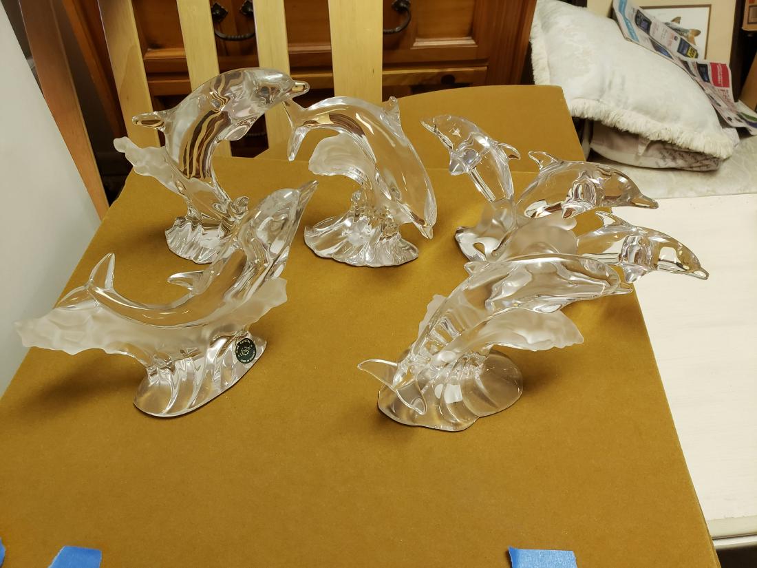 5 Lenox Crystal Dolphins (1 of 8)