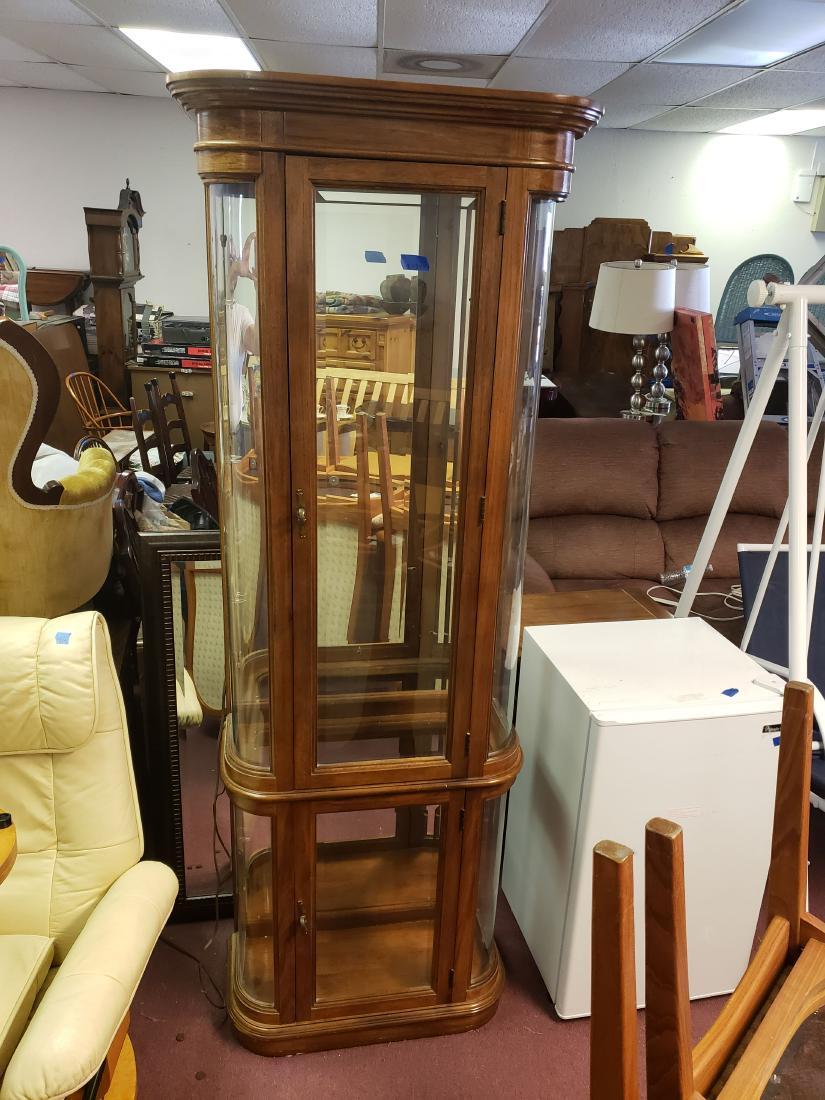 Lighted Glass Shelf Curio Cabinet (1 of 9)
