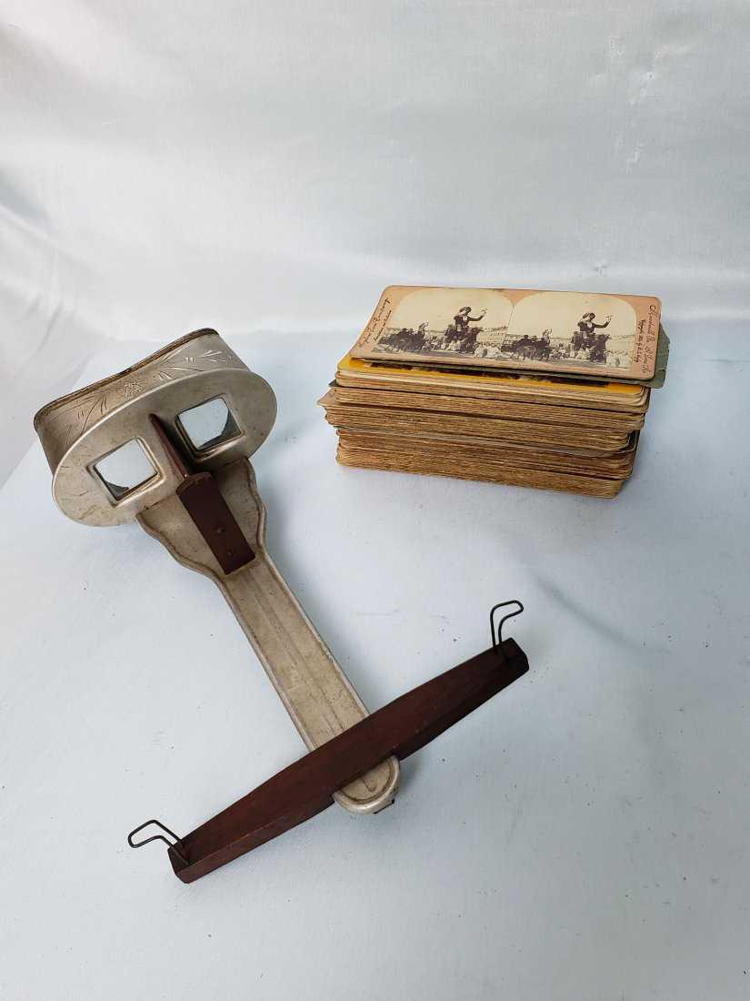 1895 PERFECSCOPE VIEWER with 55+ STEREO CARDS 1895-1907 (1 of 9)