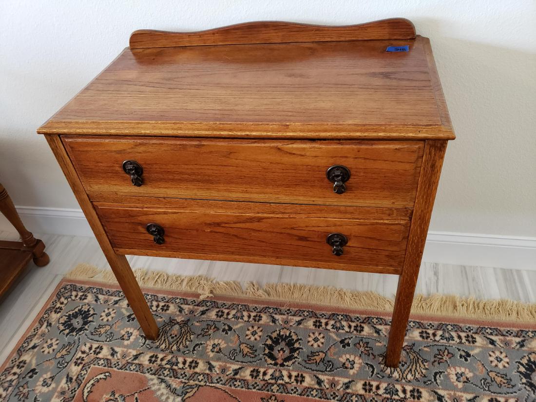 SMALL VICTORIAN SOLID OAK BUFFET OR SIDEBOARD (1 of 9)