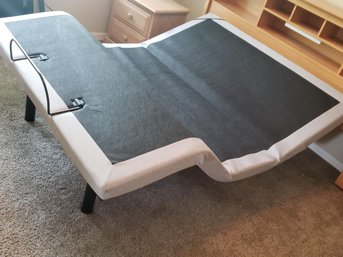 QUEEN ADJUSTABLE BED BASE, REMOTE CONTROL, NO MATTRESS: With all the sales going on now for mattresses, it is no problem picking up an entirely new one for $300. This STRUCTURE adjustable bed base was $1200.00 when new. Such a great bargain to buy one at a