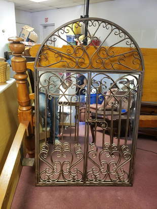 Ornate Garden Gate Mirror Wrought Iron Feb 24 2019 Premier Auction House Inc In Fl Ornate Garden Gate Mirror Wrought Iron, Garden Gate Mirror Iron