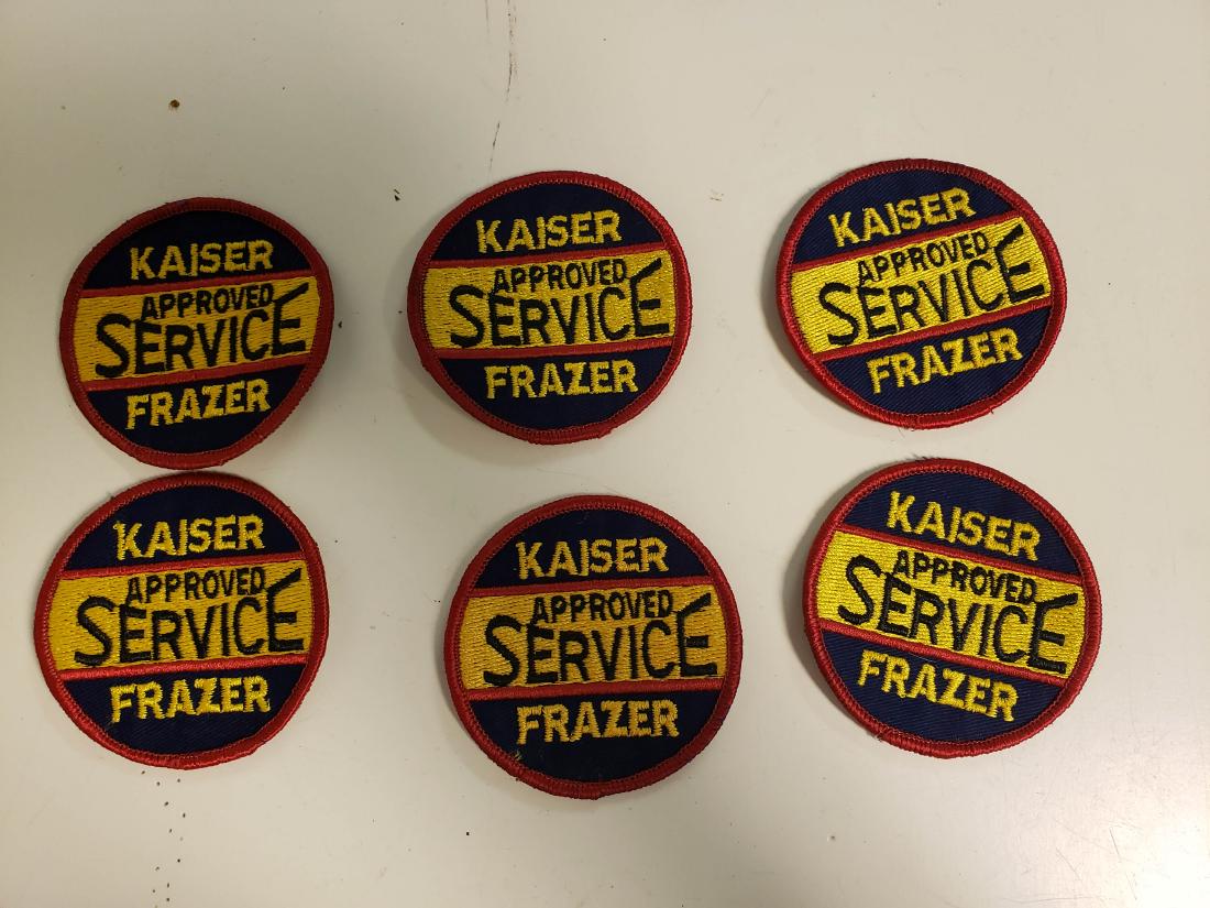 RARE KAISER FRAZER AUTOMOBILE UNIFORM PATCH, 1947-51: The Kaiser-Frazer Corporation (1947Â–1951 as Kaiser-Frazer) was the result of a partnership between automobile executive Joseph W. Frazer and industrialist Henry J. Kaiser. In 1947, the company acq