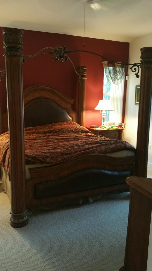 King Size Solid Cherry Wood Bed (1 of 11)