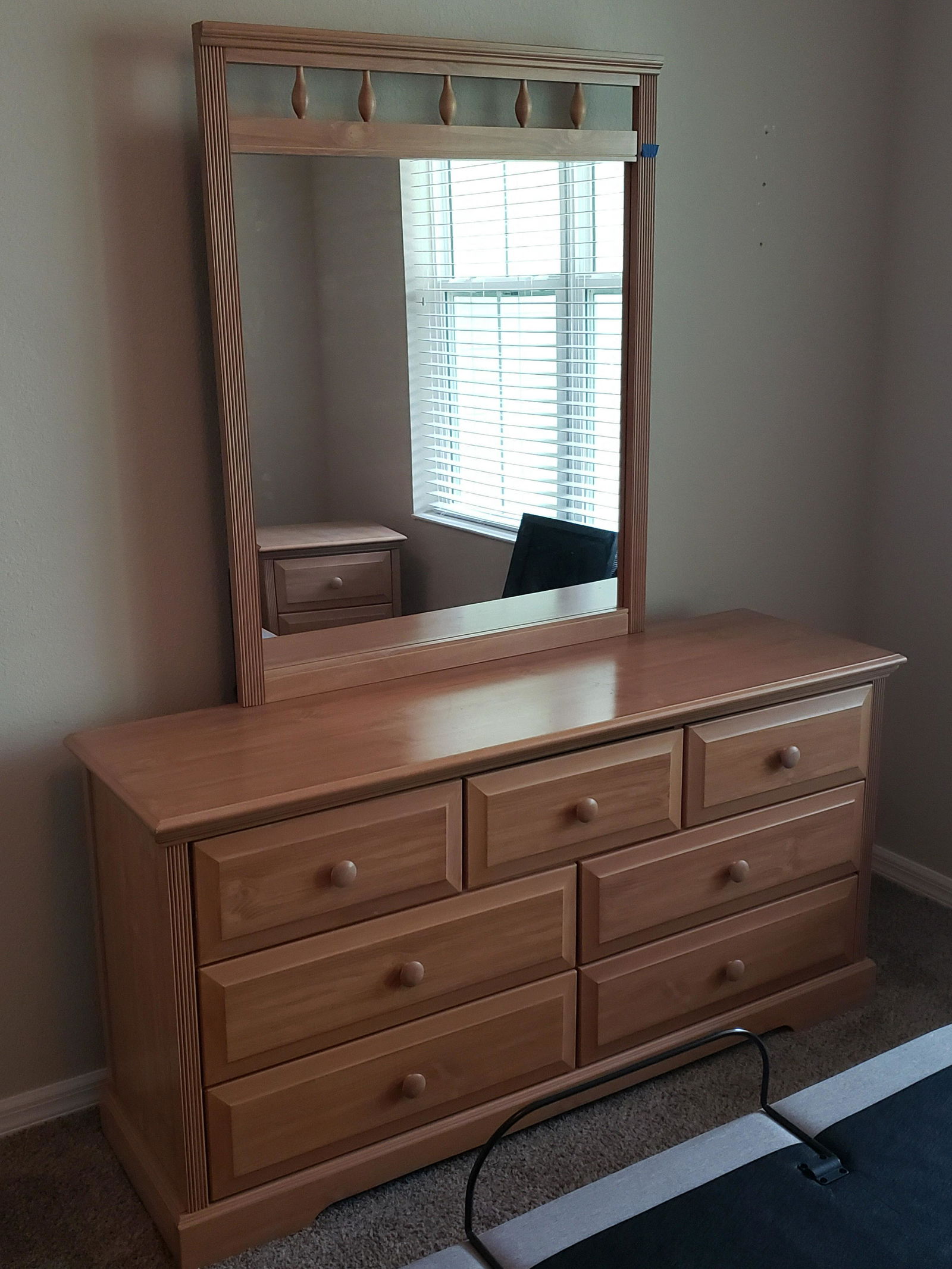 62 In Long Mirrored Dresser Seven Drawer Front Sep 15 2019