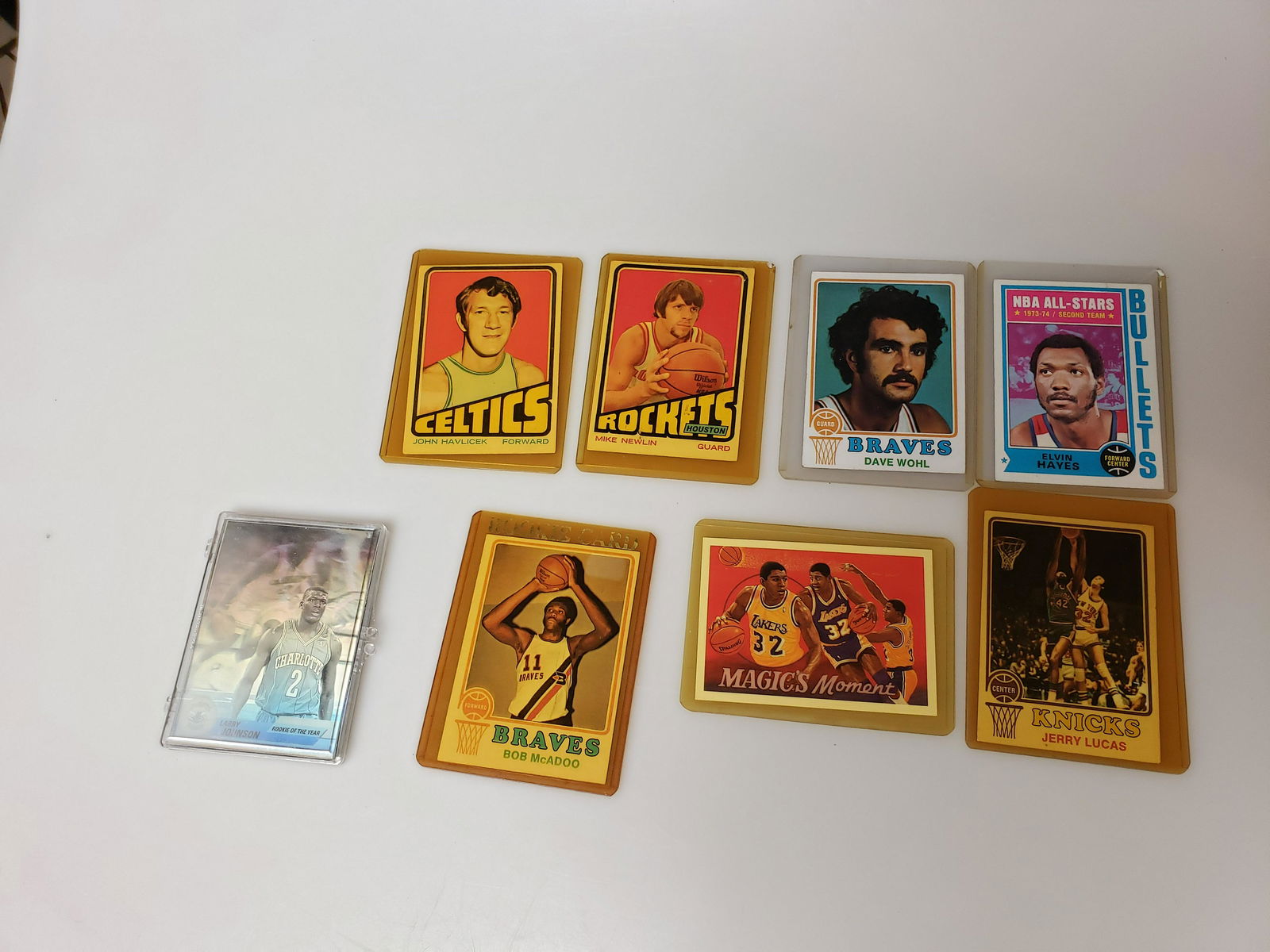 Vintage 70's Basketball Cards: Vintage Basketball Cards Includes Magic Johnson, John Havlicek, Mike Newlin, Dave Wohl, Elvin Hayes, Larry Johnson, Bob McAdoo & Jerry Lucas.
