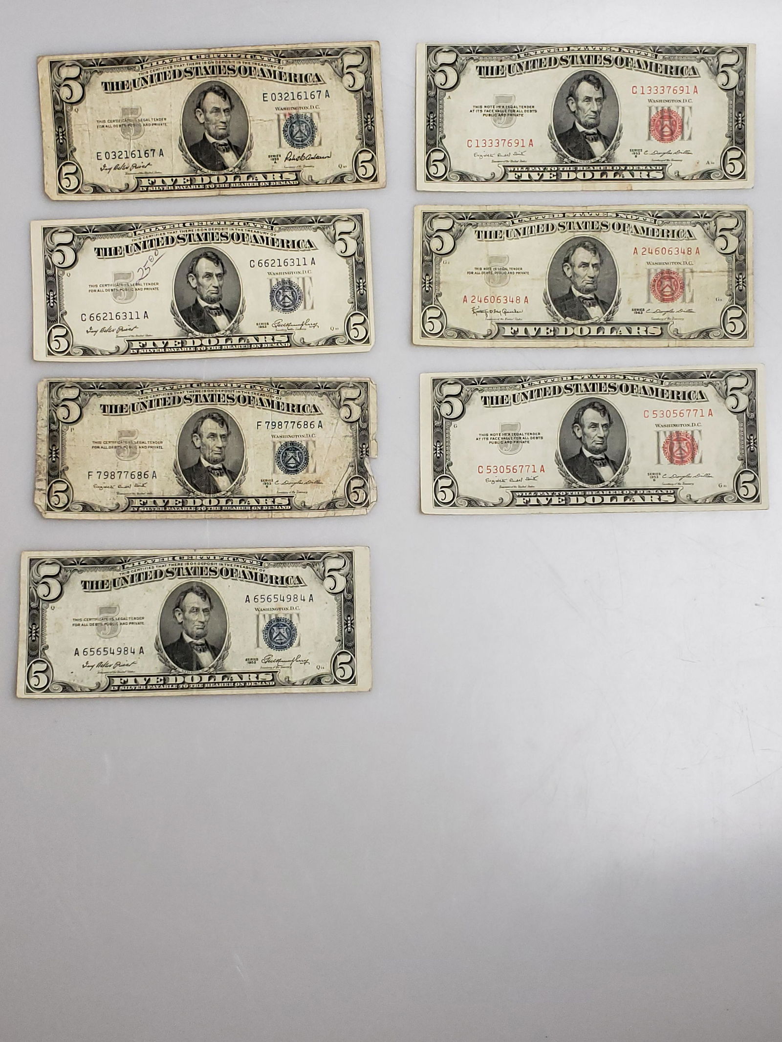 $5 Red & Blue Seal Notes (1 of 2)