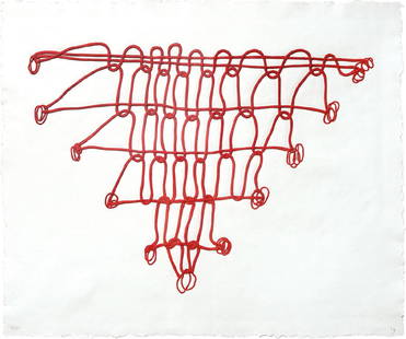 Louise Bourgeois: Crochet III (from Crochet Series): Louise BourgeoisCrochet III (from Crochet Series) Published and printed by Mixografía, Los Angeles 1998 #45 of 50 Mixografía print on handmade paper Sheet: 28" x 33"; Frame: 34.25" x 40" Initialed