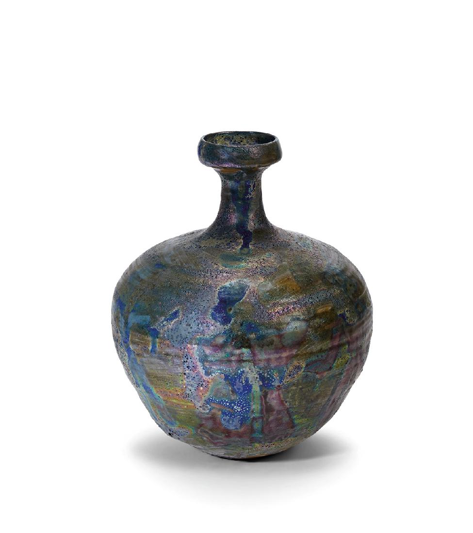 Beatrice Wood: Vase: Beatrice WoodVase Studio executed c. 1970 Luster glazed ceramic 10" x 8" diameter Signed "Beato" to underside Provenance: Millard Sheets, California; Thence by descent