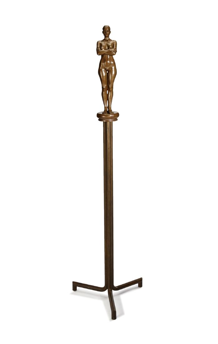 Robert Graham: Sasha: Robert GrahamSasha 1993-1994 Individually cast bronze with unique patina 19" x 4.5" x 4.5" (58.5" x 16.5" x 16.5" with base) LAMA would like to thank the Robert Graham Studio for their assistance in c