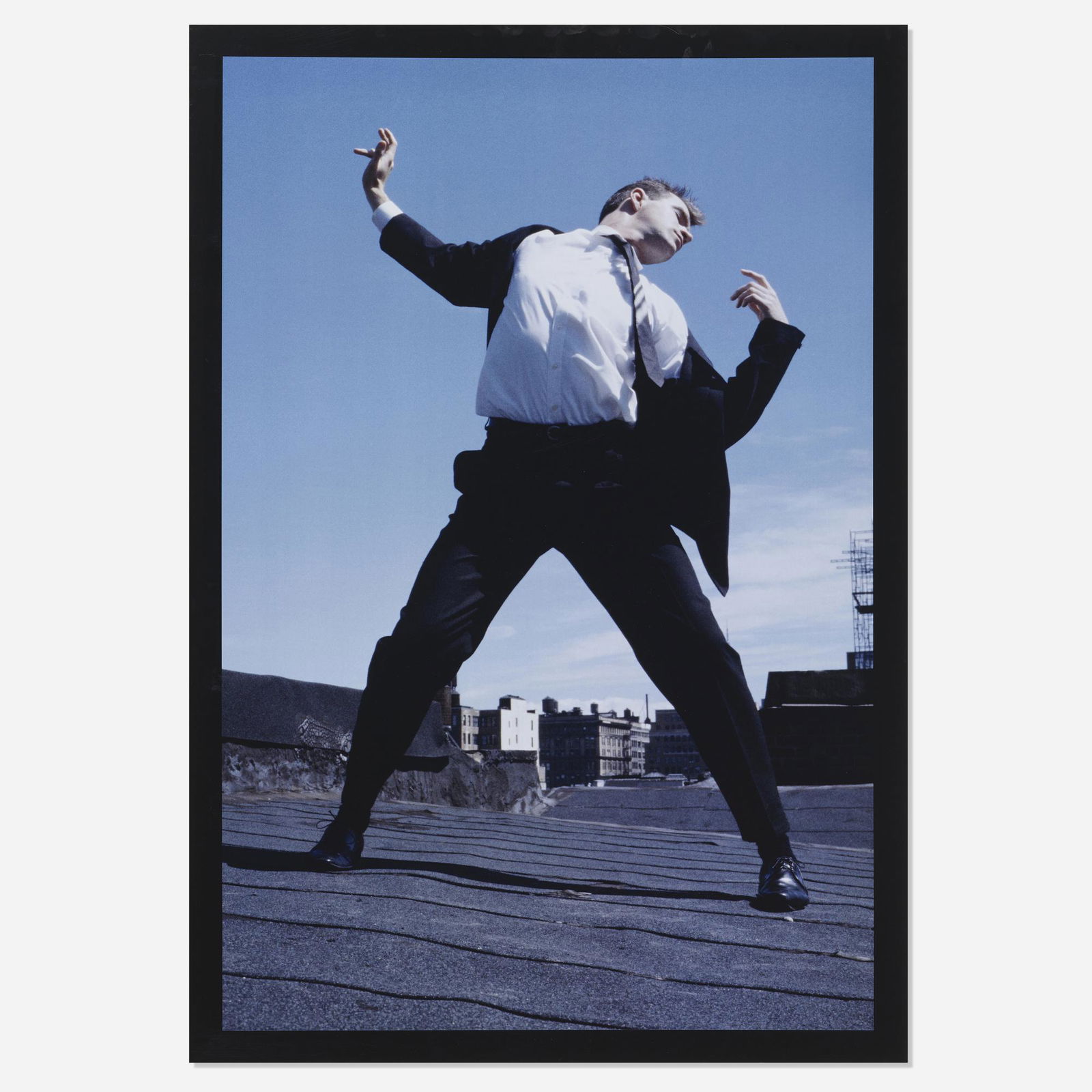 Robert Longo, Untitled (Eric) from Men in the Cities: Robert Longo Untitled (Eric) from Men in the Cities 1981-98chromogenic print sheet: 43 h × 29.75 w in (109 × 76 cm) image: 40.125 h × 26.875 w in (102 × 68 cm) Signe