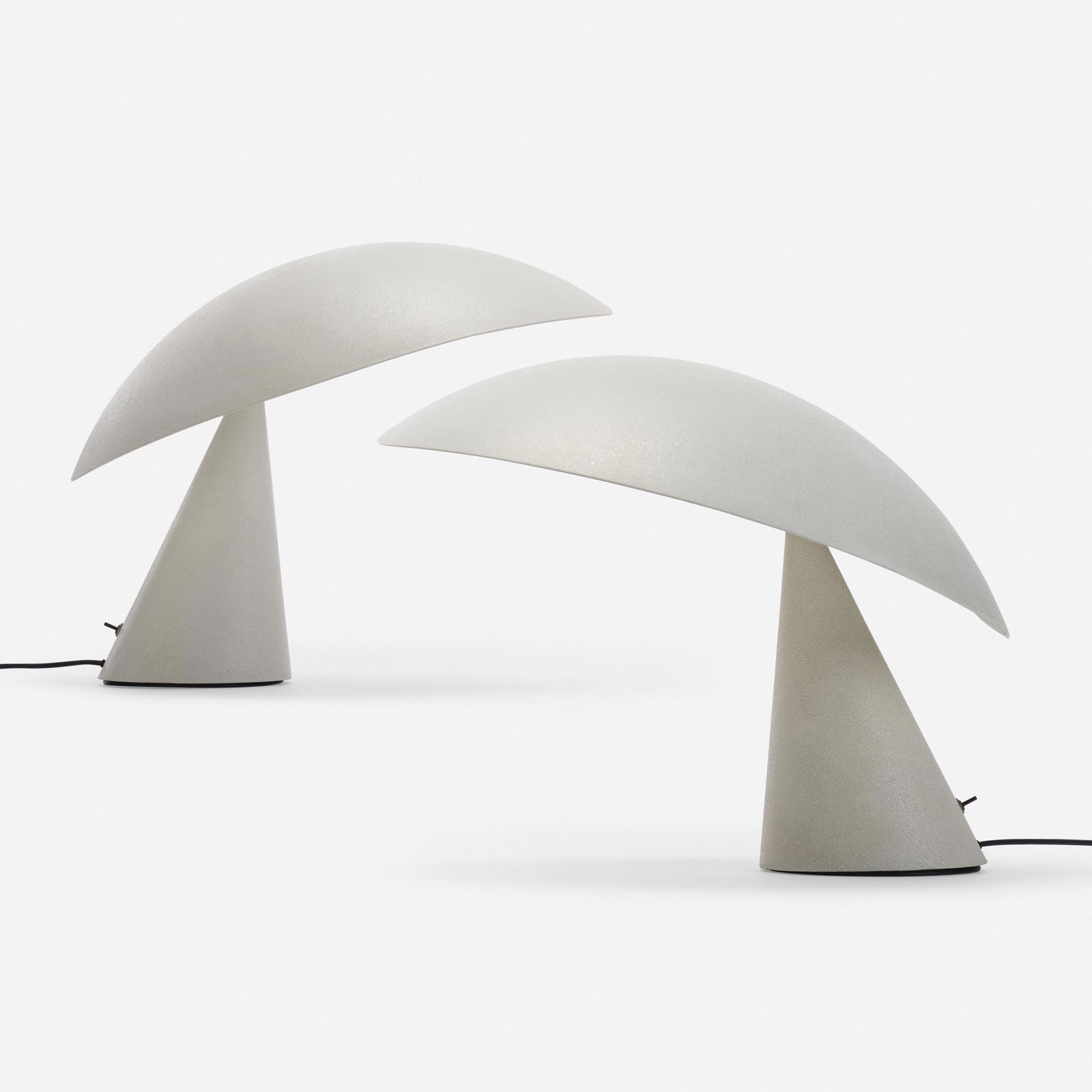 Masayuki Kurokawa, Lavinia table lamps, pair: Masayuki Kurokawa Lavinia table lamps, pair ArtemideJapan / Italy, 1988cast and enameled aluminum 17 h × 18 w × 23 d in (43 × 46 × 58 cm) 16.25 h × 23 w ×