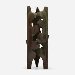 Malcolm Leland, Floor sconce: Malcolm Leland Floor sconce c. 1962patinated bronze 20.75 h × 7 w × 7 d in (53 × 18 × 18 cm) Provenance: Cardwell Jimmerson Contemporary Art, Culver Ci