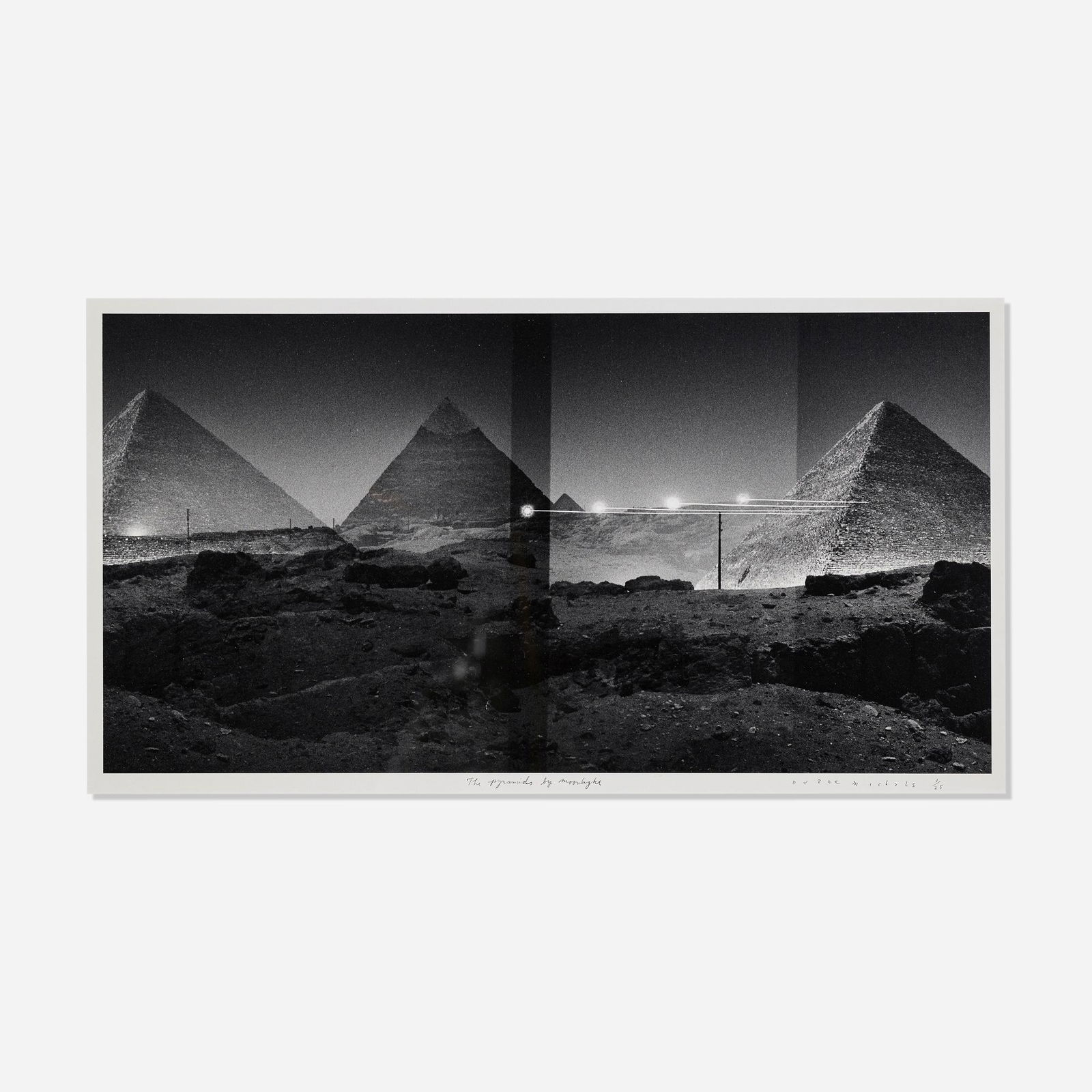 Duane Michals, The Pyramids by Moonlight (1 of 3)