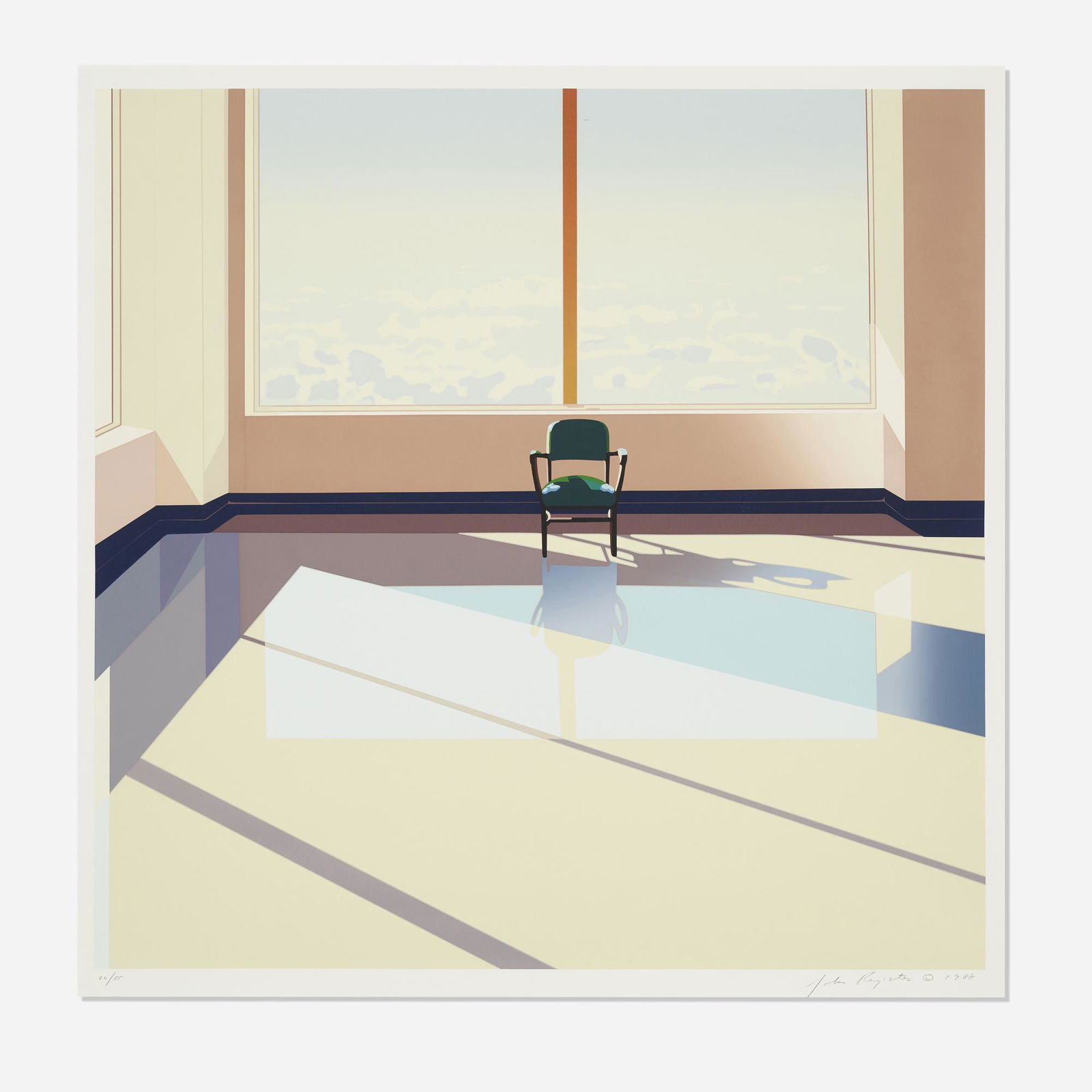 John Register, Waiting Room for the Beyond: John Register Waiting Room for the Beyond 1988screenprint in colors image: 34.75 h × 35.25 w in (88 × 90 cm) sheet: 41 h × 41 w in (104 × 104 cm) Signed, dated and n