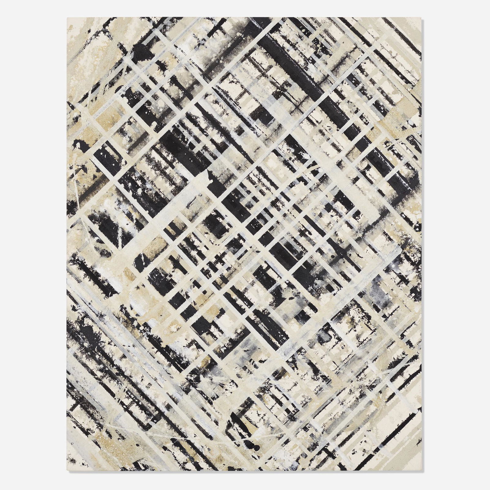 Ed Moses, Untitled: Ed Moses Untitled 1987-1993oil and acrylic on canvas 56 h × 44 w in (142 × 112 cm) Signed and dated to canvas overlap verso 'EMB 87-93'. LAMA would like to thank the Ed Moses Estat