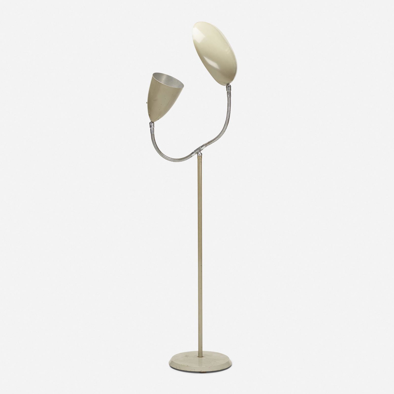 Greta Magnusson Grossman, Floor lamp: Greta Magnusson Grossman Floor lamp Ralph O. SmithSweden / USA, 1948enameled steel, aluminum, chrome-plated steel 57.5 h × 18 w × 11.25 d in (146 × 46 × 29 cm) Ca