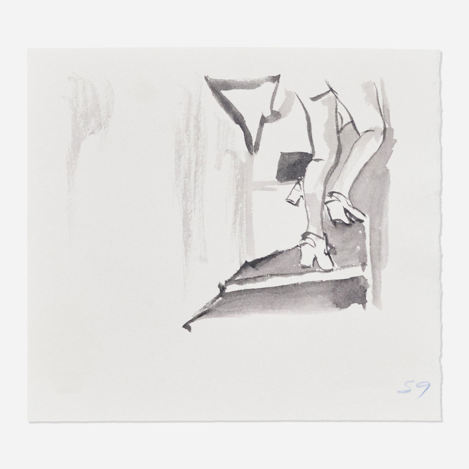 Cecily Brown, Untitled: Cecily Brown Untitled 1997watercolor on drawing paper 4.875 h × 5.5 w in (12 × 14 cm) Inscribed 'S9' lower right. Signed and dated to verso 'CB '97'. Provenance: