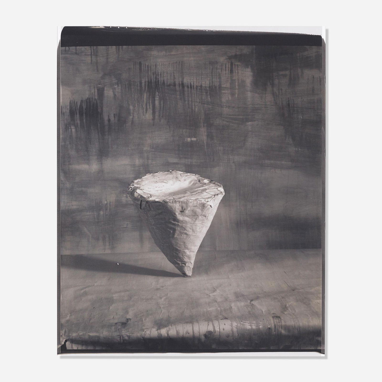 John Divola, 89CN01 (Cone): John Divola 89CN01 (Cone) 1989unique large format polaroid photograph image: 26.5 h × 22 w in (67 × 56 cm) sheet: 30.5 h × 22 w in (77 × 56 cm) Signed, titled, and d
