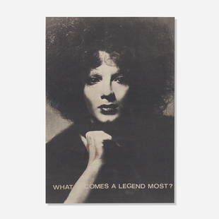 Richard Bernstein, Jackie Curtis: Richard Bernstein Jackie Curtis c. 1970 print on paper, lipstick image: 14.5 h × 10.25 w in (37 × 26 cm) sheet: 15.5 h × 11 w in (39 × 28 cm) The lipstick impression was