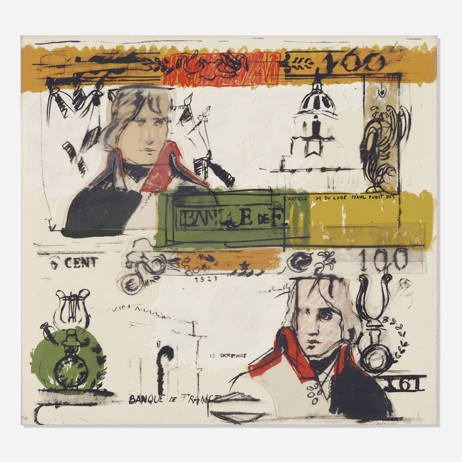 Larry Rivers, Double French Money ... (1 of 3)