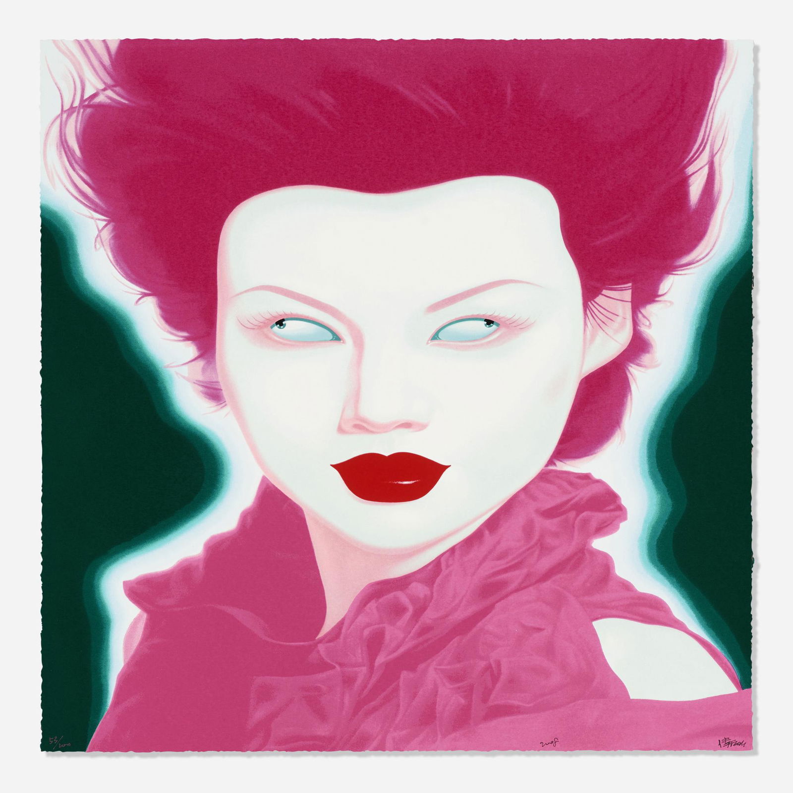 Feng Zhengjie, Chinese Portrait No. 38: Feng Zhengjie Chinese Portrait No. 38 2008screenprint in colors 31.375 h × 31.375 w in (80 × 80 cm) Signed, dated and numbered to lower edge '53/200 2008 Feng'. This work is number