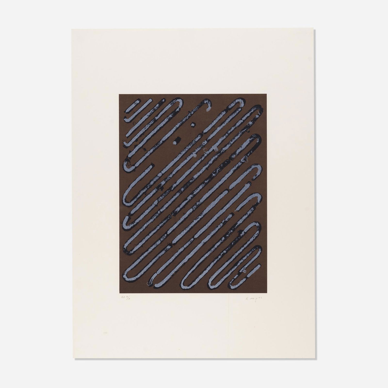 Ed Moses, Untitled: Ed Moses Untitled 1989lithograph in colors image: 18 h × 13.25 w in (46 × 34 cm) sheet: 29.75 h × 21.75 w in (76 × 55 cm) Signed, dated and numbered to lower margin