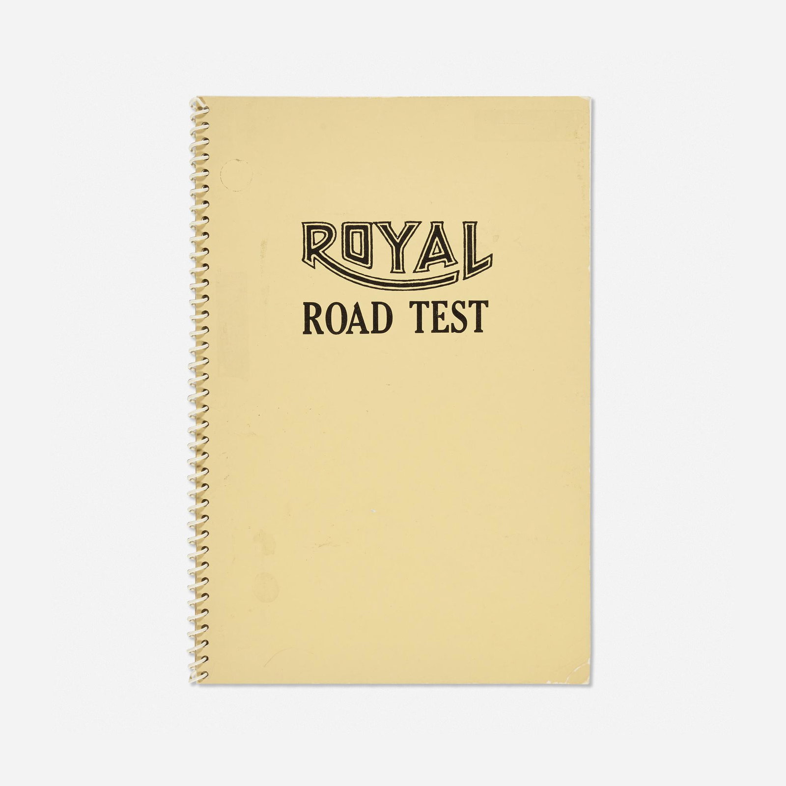 Ed Ruscha, Mason Williams and Patrick ...: Ed Ruscha, Mason Williams and Patrick Blackwell Royal Road Test 1967 black offset printing on 80-lb. white Prentice Gloss Text paper with spiral binding 9.5 h Ã— 6.5 w in (24 Ã— 17 cm) This wor