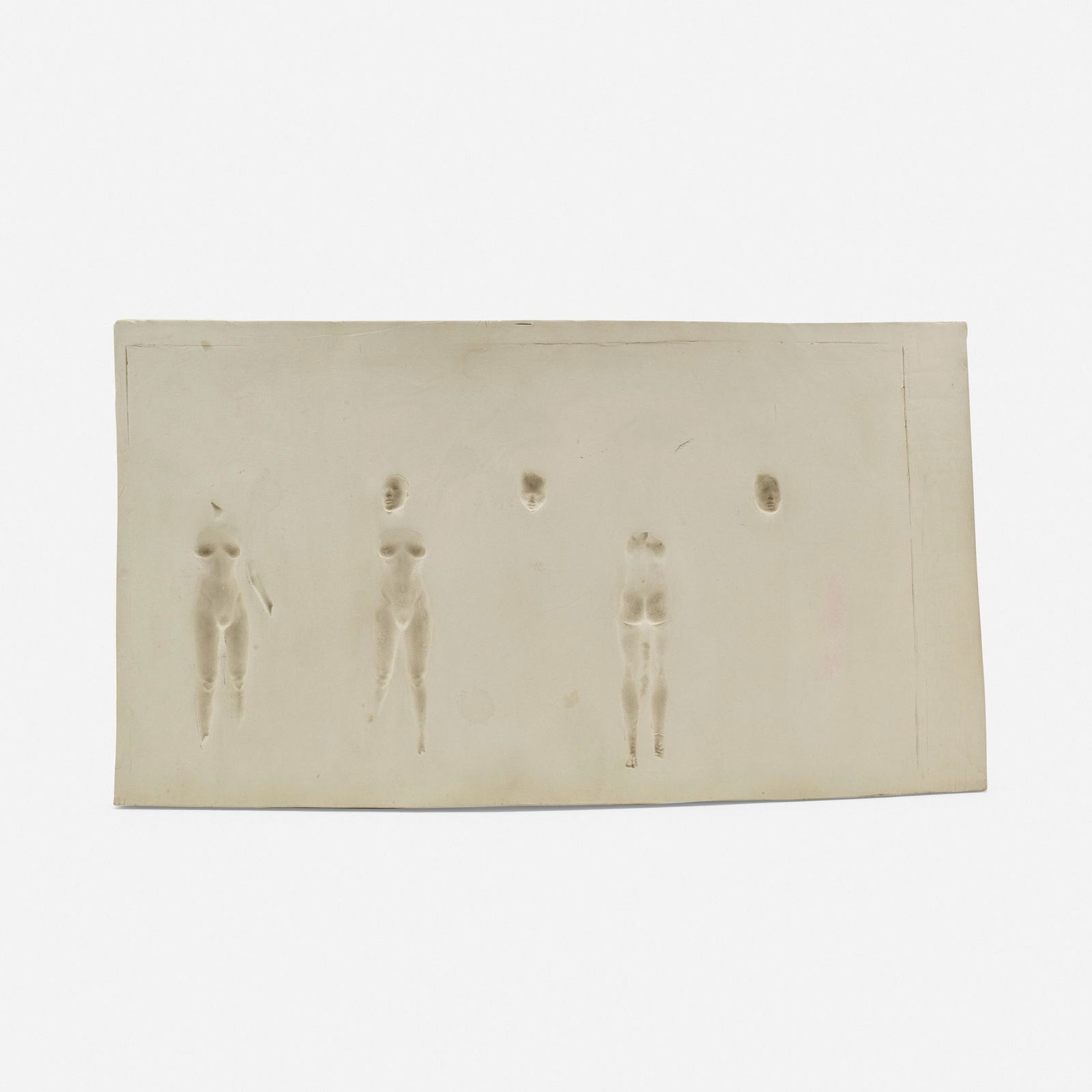 Robert Graham, Untitled: Robert Graham Untitled 1975porcelain ceramic 9.25 h × 16.75 w × 1.5 d in (23 × 43 × 4 cm) Inscribed to verso 'To Marianne'. LAMA would like to thank the Robert Graham S