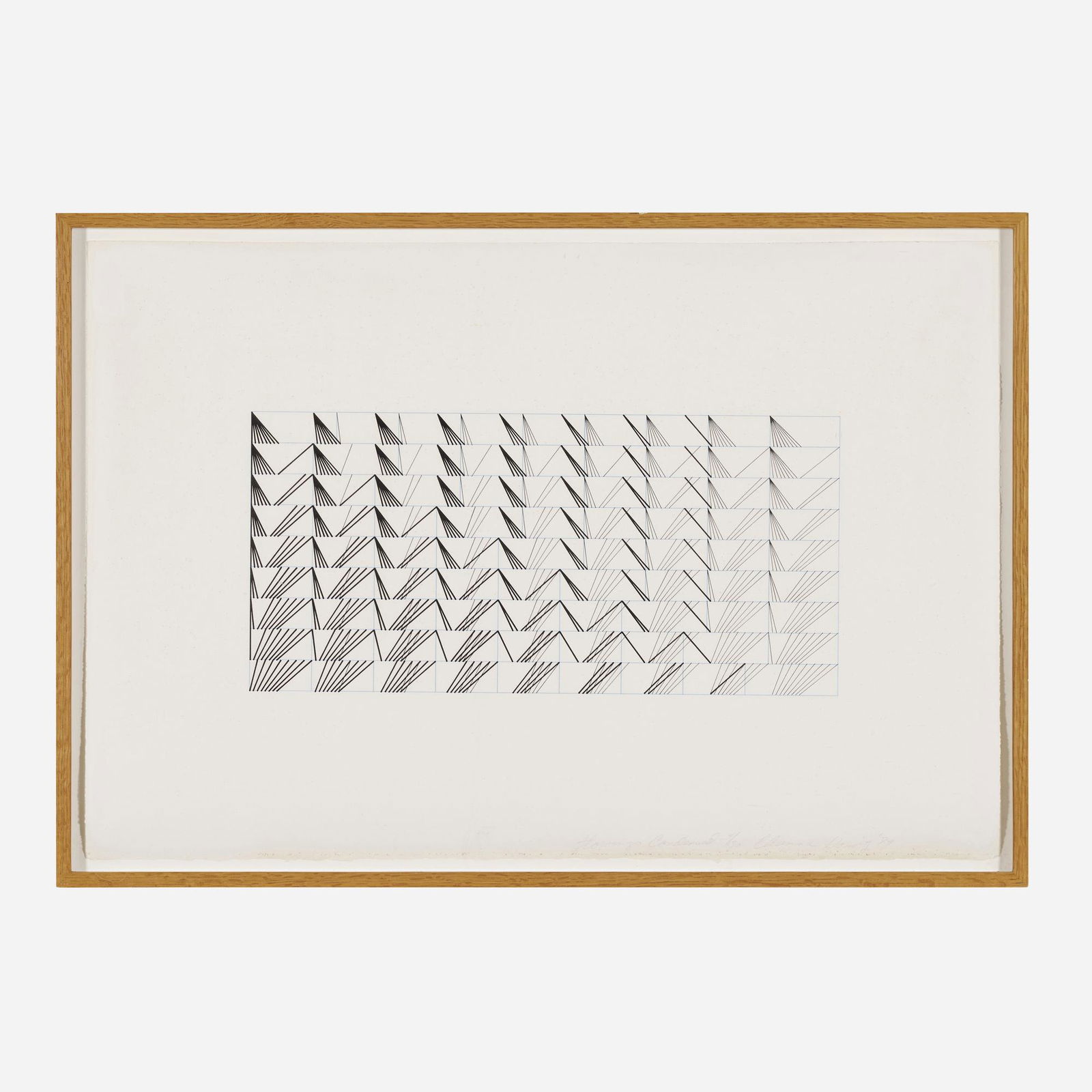 Channa Horwitz, Flowings Condensed: Channa Horwitz Flowings Condensed 1979lithograph on BFK Rives image: 9 h × 19 w in (23 × 48 cm) sheet: 20 h × 29.375 w in (51 × 75 cm) Signed, titled, dated and numb