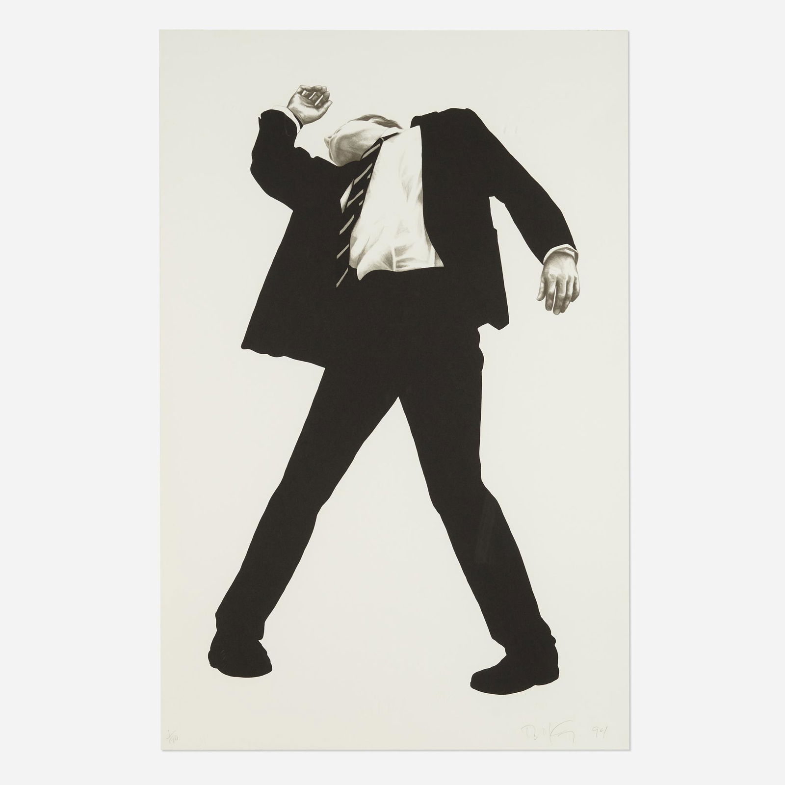 Robert Longo, Rick ...: Robert Longo Rick (from Men in the Cities series) 1994lithograph on Arches Cover 46 h Ã— 30 w in (117 Ã— 76 cm) Signed and dated to lower edge '1/170 Longo'. This work is number 1 from the edi