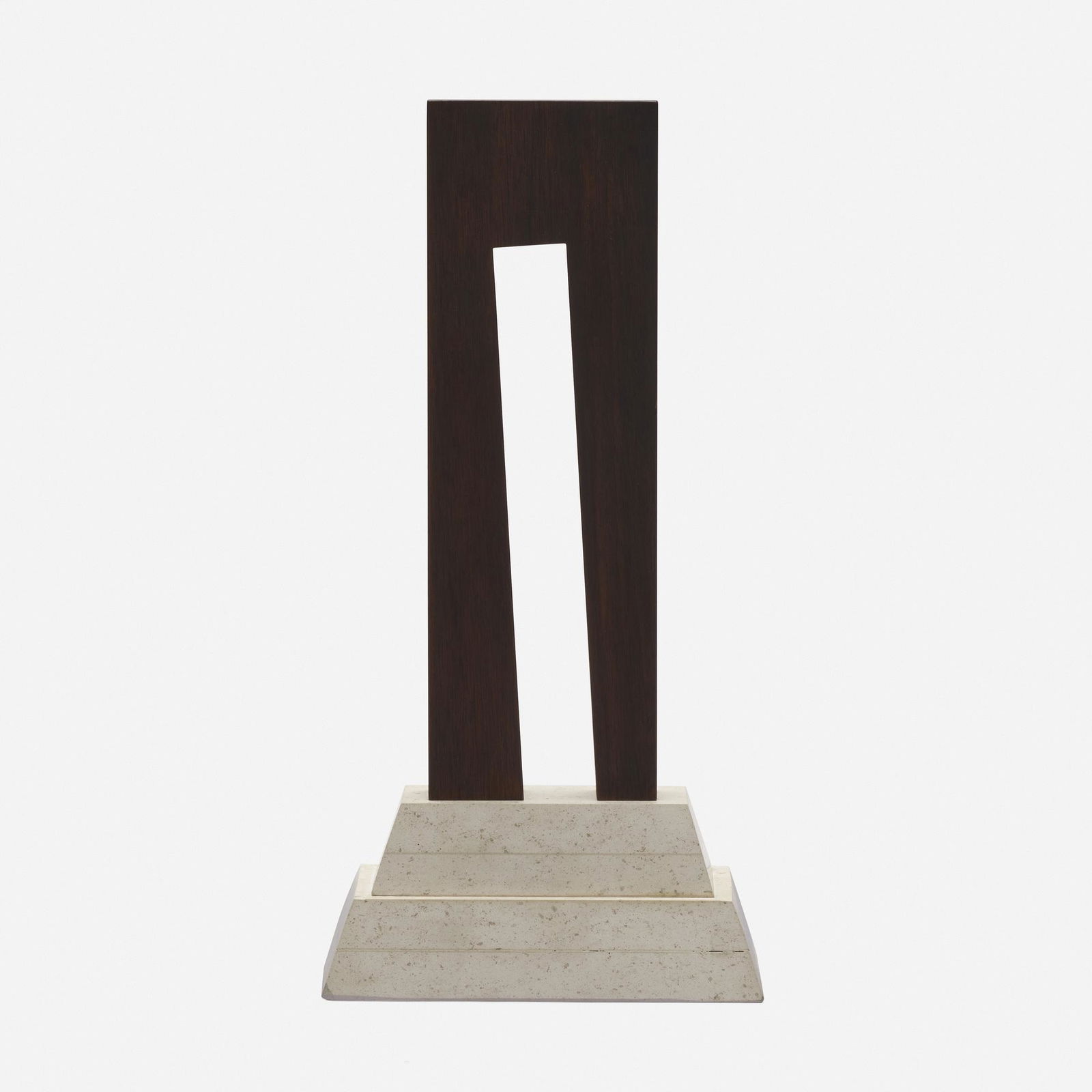 Guy Dill, Passage: Guy Dill Passage 1995black walnut, limestone 15.5 h × 7.75 w × 4.5 d in (39 × 20 × 11 cm) Signed and dated to underside 'Guy Dill 1995'. This work is from the limited e