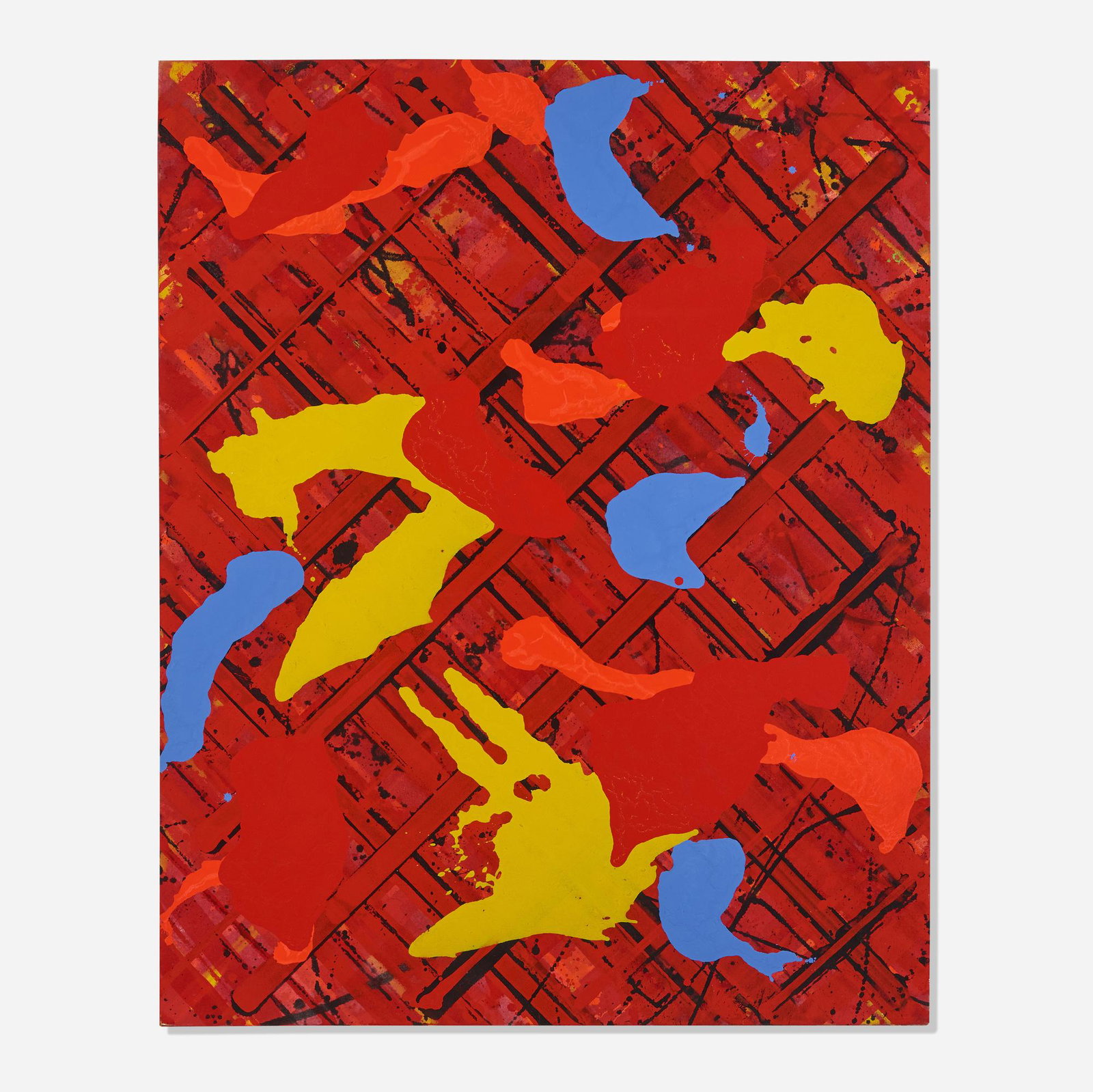 Ed Moses, Poli #1: Ed Moses Poli #1 1987-1997acrylic on canvas 59.75 h × 48 w in (152 × 122 cm) Signed to canvas overlap verso 'EMB'. Provenance: Gift from the artist, Private