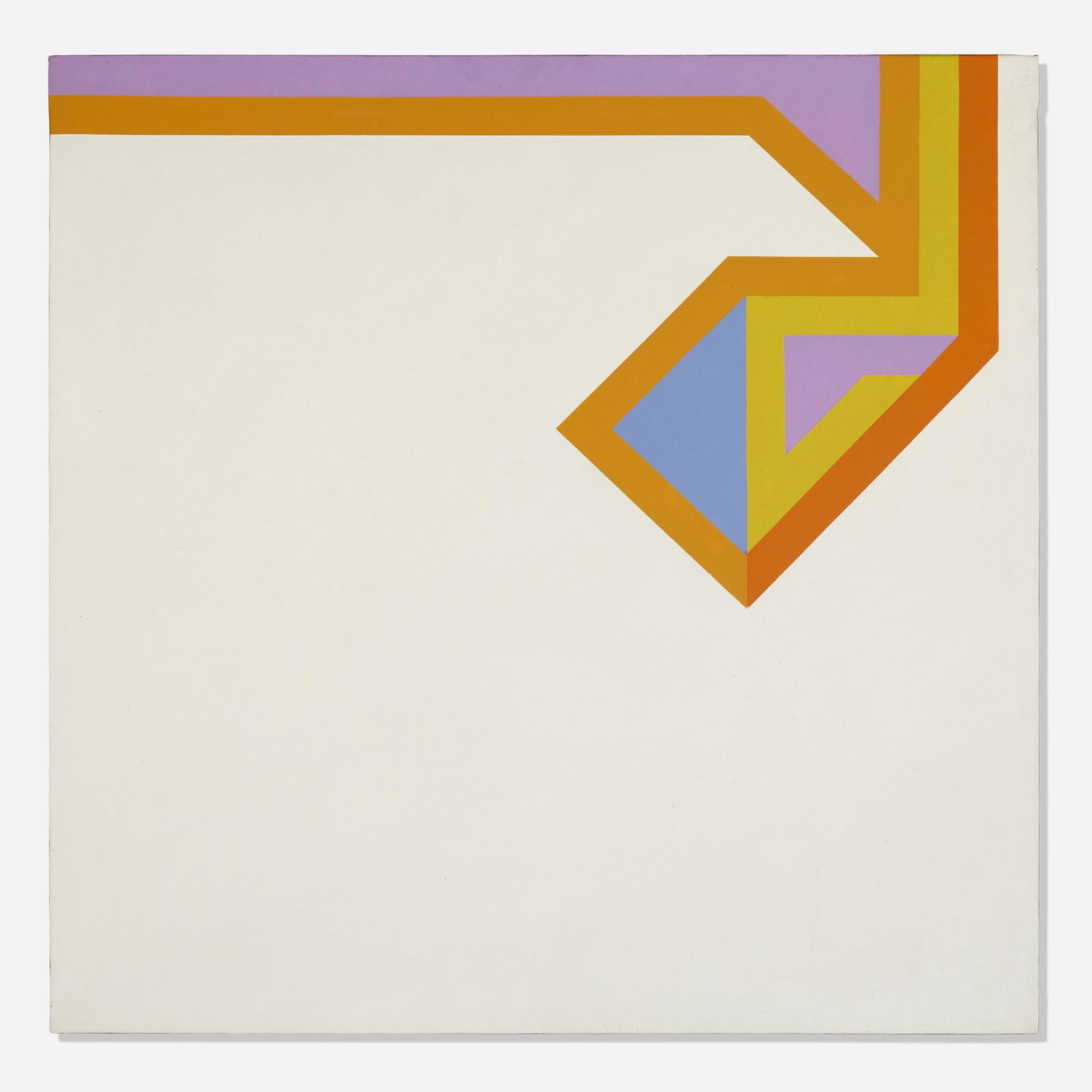 Claudio Verna, Sospeso nel vuoto: Claudio Verna Sospeso nel vuoto 1966oil on canvas 39.5 h Ã— 39.5 w in (100 Ã— 100 cm) Signed, titled, dated and inscribed to verso 'Claudio Verna 1966 Sospeso nel vuoto N.PR.100'.