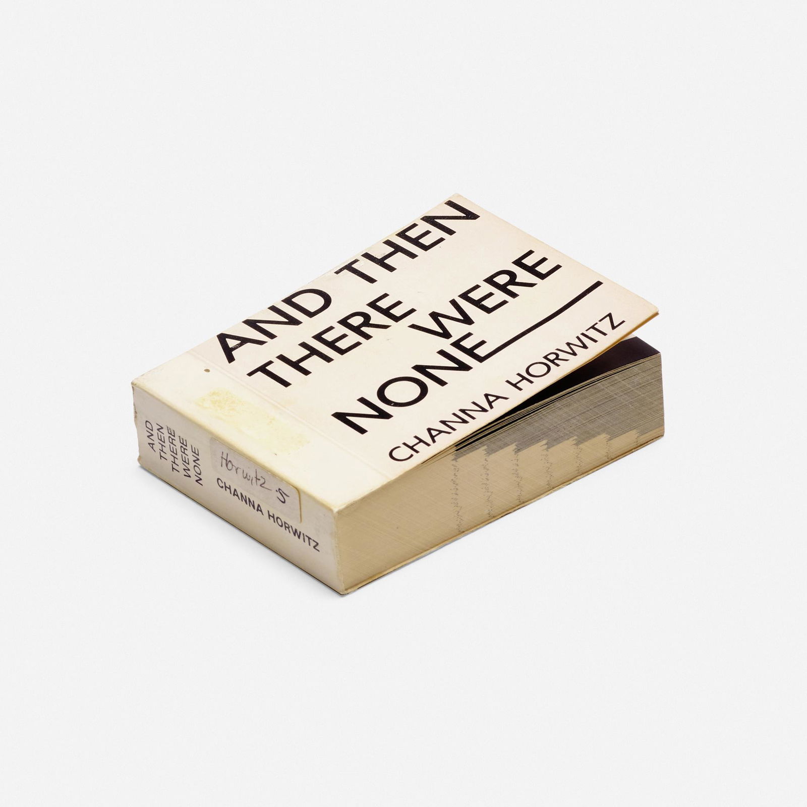 Channa Horwitz, And Then There Were None: Channa Horwitz And Then There Were None 1987artist's book with offset printed and bound paper 1 h × 4 w × 2.875 d in (3 × 10 × 7 cm) This work is from the edition print