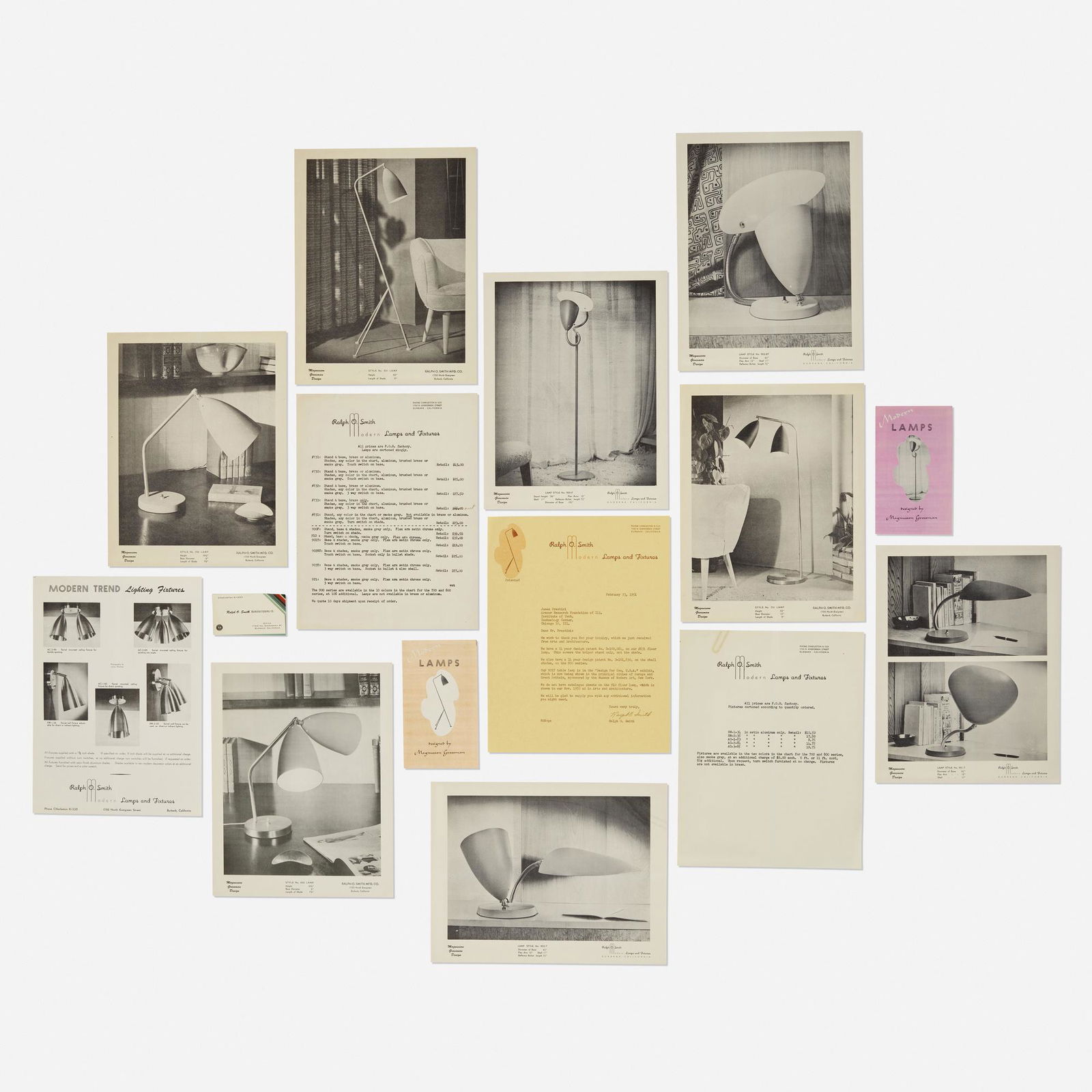 Ralph O. Smith, Collection of ephemera: Ralph O. Smith Collection of ephemera USA, 1951printed paper envelope: 9 h × 12 w in (23 × 30 cm) Collection is comprised of a manufacturer's catalog, brochures and a letter. Signe