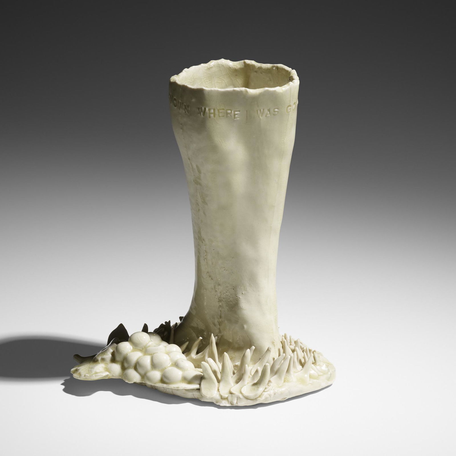 Robert Arneson, I Should Have Known ...: Robert Arneson I Should Have Known Where I Was Going USA, 1969celadon-glazed porcelain 10.25 h Ã— 8 w Ã— 6 d in (26 Ã— 20 Ã— 15 cm) Impressed signature and date to base 'Arneson 1969'. Imp