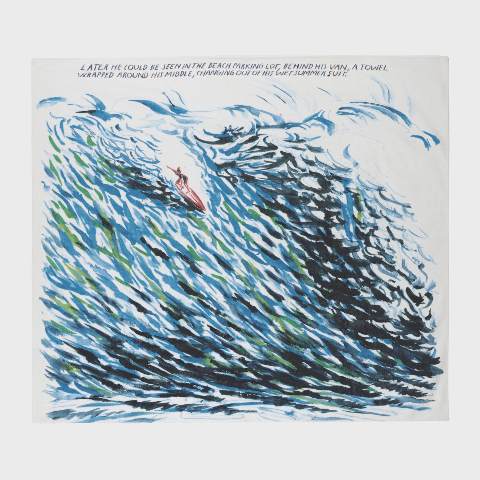 Raymond Pettibon, WOW ... Project Beach Towel (1 of 4)