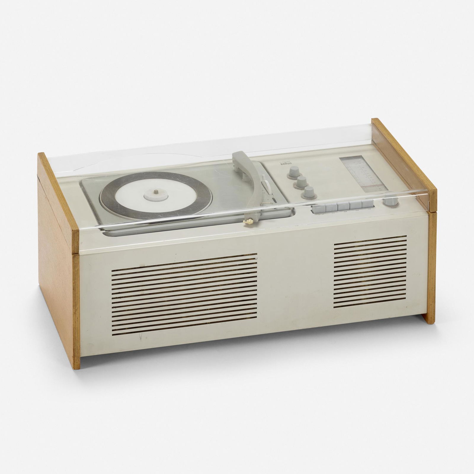Dieter Rams and Hans Gugelot, SK 61-C ...: Dieter Rams and Hans Gugelot SK 61-C Phonosuper radiogram Braun AGGermany, 1961enameled steel, ash, acrylic, enameled aluminum 9.5 h Ã— 23 w Ã— 11.5 d in (24 Ã— 58 Ã— 29 cm) Paper manufa