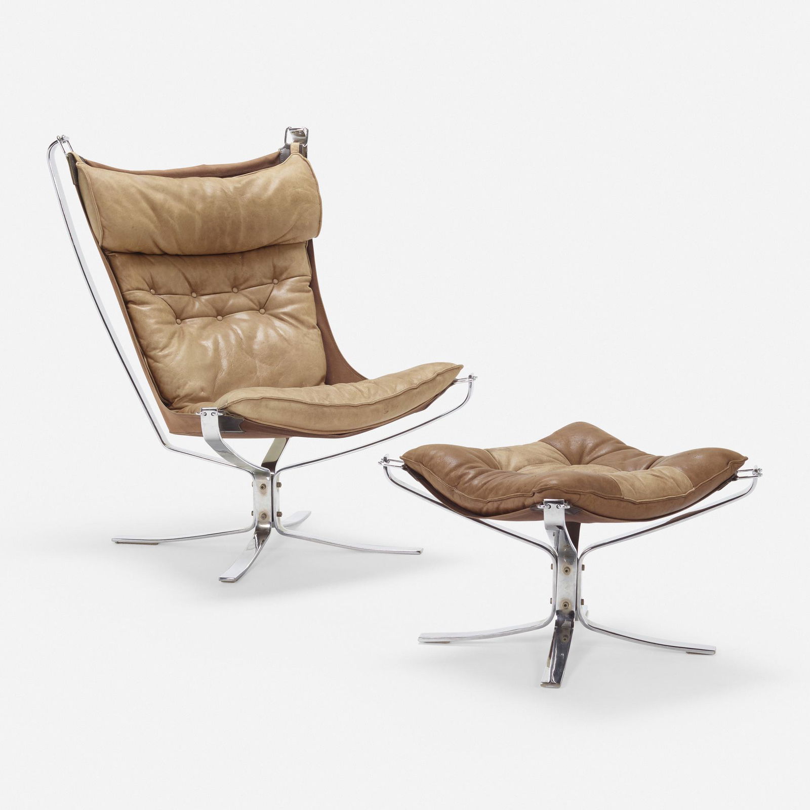 Sigurd Resell, Falcon lounge chair and ottoman (1 of 4)