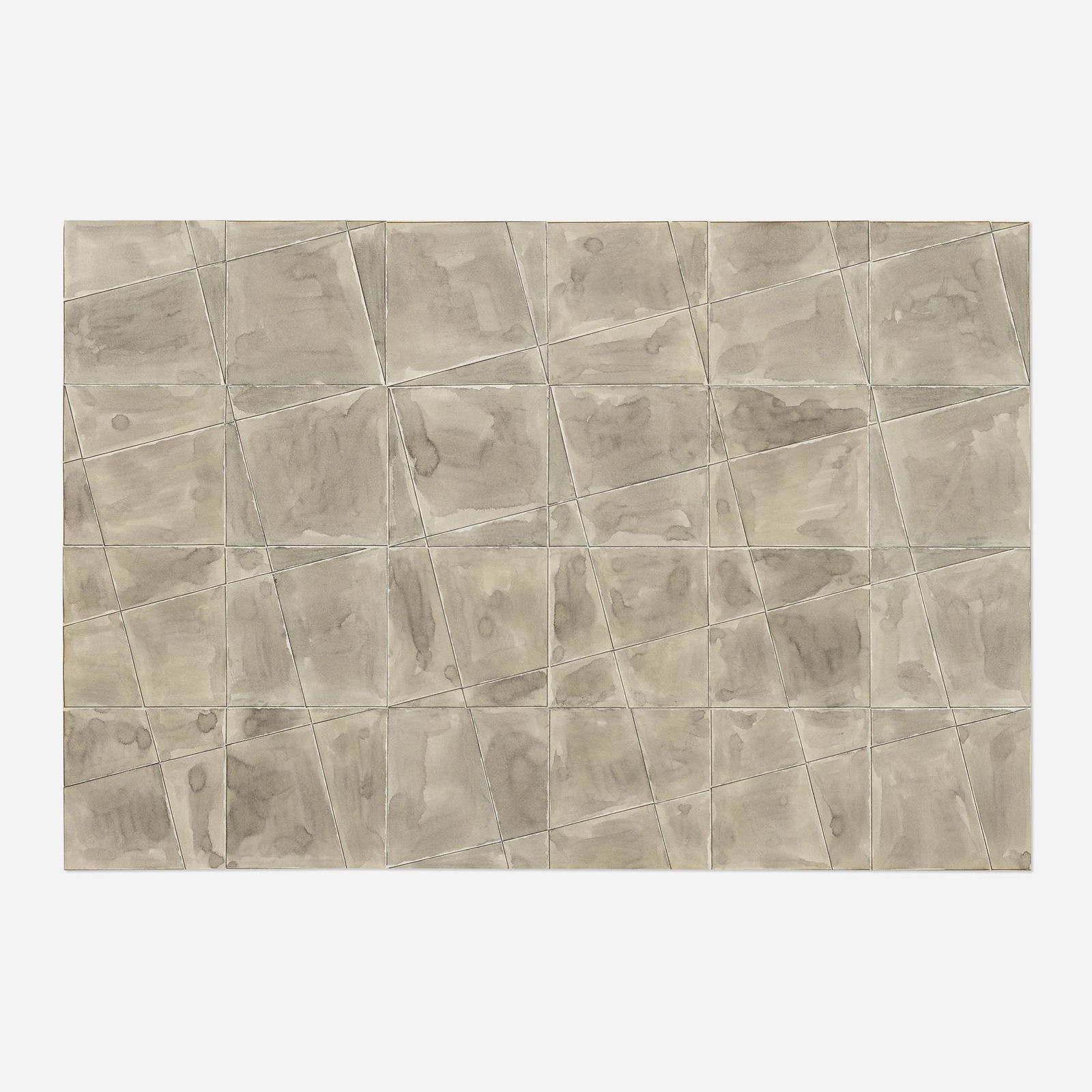 Allan McCollum, Untitled: Allan McCollum Untitled (from the Paper Constructions series) 1975pencil, watercolor and acrylic on Bristol 16 h × 24 w in (41 × 61 cm) Signed, dated and inscribed to verso 'Allan