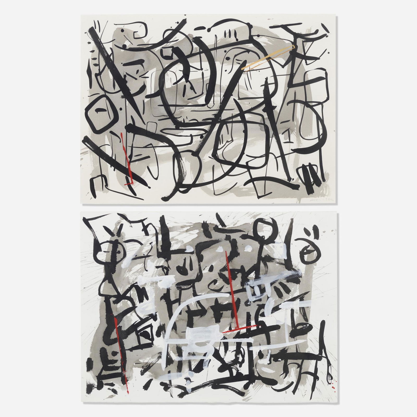 Amrit Rau, Snakes & Ladders; Untitled (two works) (1 of 3)