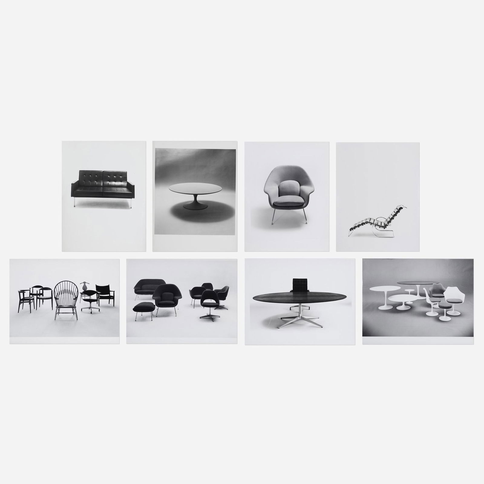 Herbert Matter, Eight Photographs ...: Herbert Matter Eight Photographs of Knoll designs gelatin silver print 13.875 h Ã— 10.875 w in (35 Ã— 28 cm) Artist's stamp to verso of each work. Provenance: Estate of the A