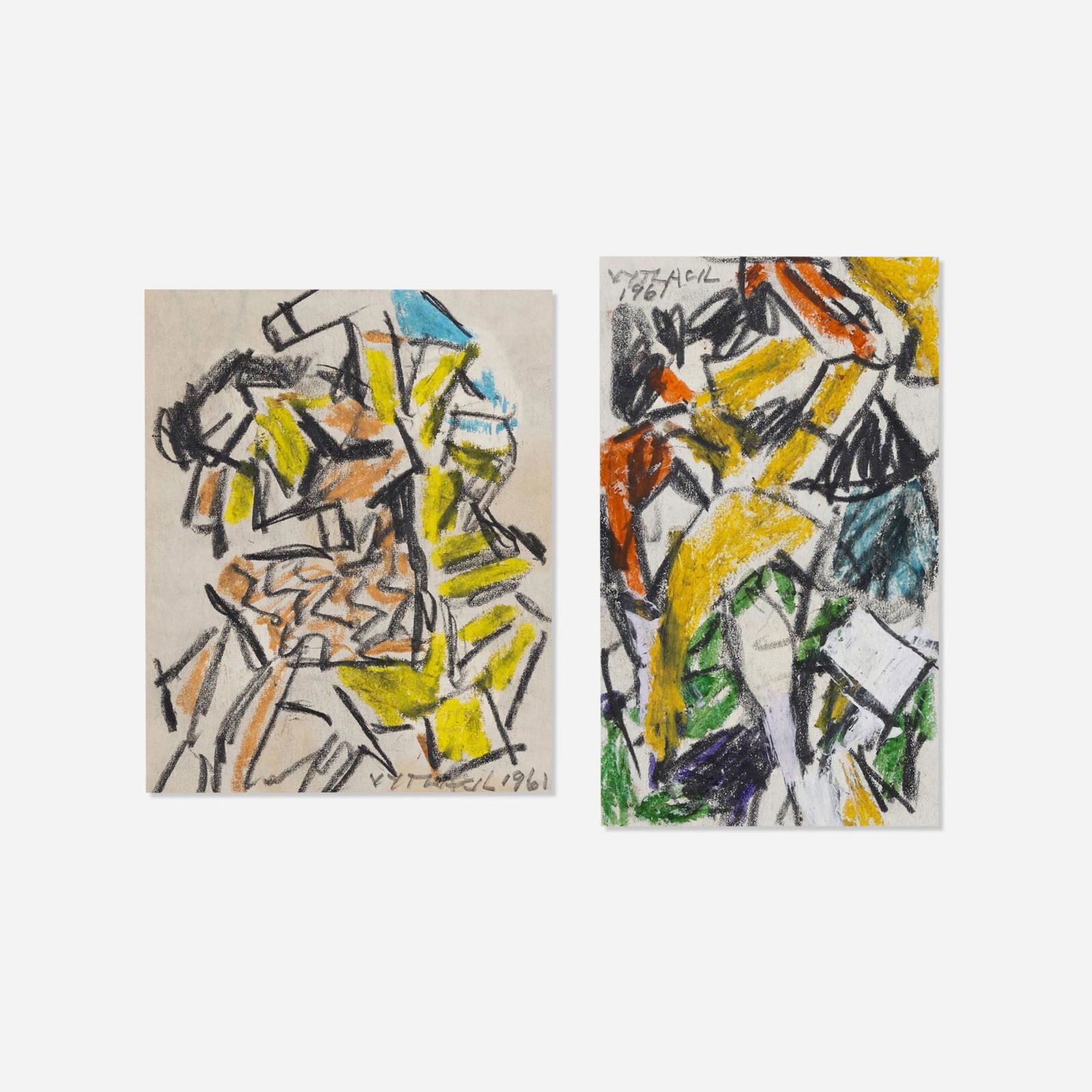 Vaclav Vytlacil, Abstract Forms (two works) (1 of 3)