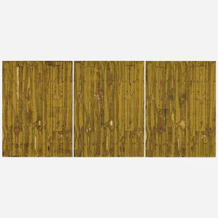 Richard Woods, Untitled (three works): Richard Woods Untitled (three works) 2000block-printed enamel on paper mounted to Dibond 45 h x 33 w in (114 x 84 cm) Signed and numbered to lower right corner of each panel 'RW 5/10', ' RW 6/