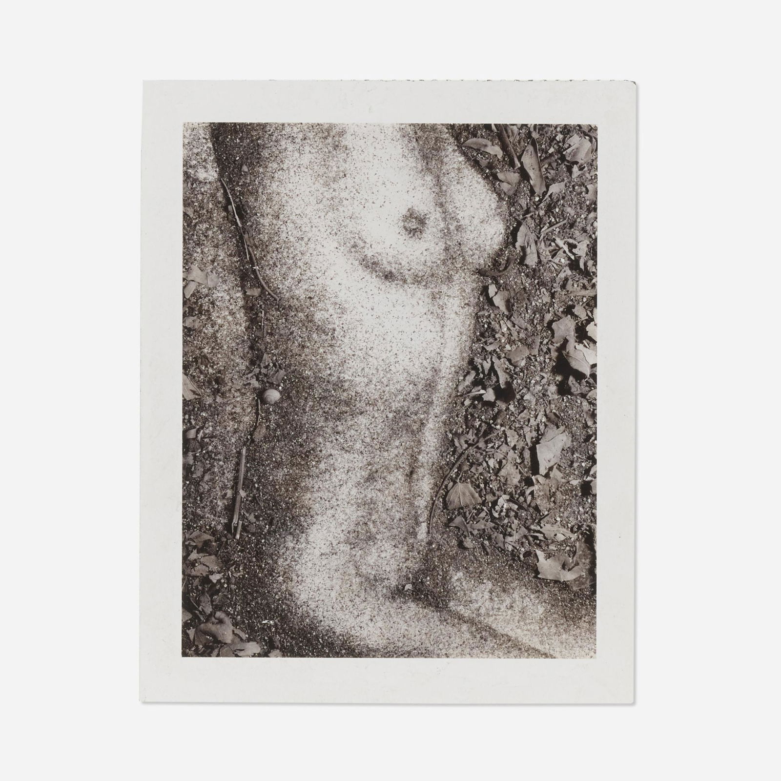 Vik Muniz, Untitled (Study for Torso): Vik Muniz Untitled (Study for Torso (After Drtikol) from Pictures of Soil) 1997polaroid image: 4.375 h x 3.5 w in (11 x 9 cm) sheet: 5.25 h x 4.125 w in (13 x 10 cm) Signed, dated and inscr