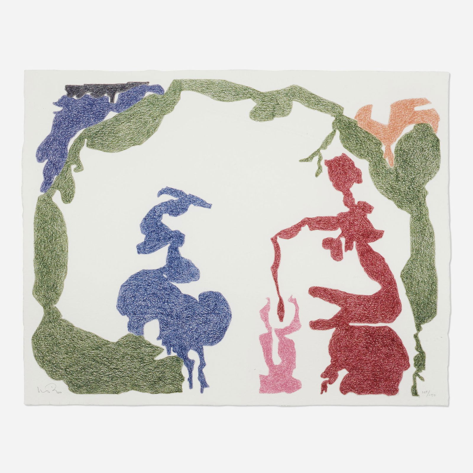 Monique Prieto, Texture Shaping: Monique Prieto Texture Shaping 2002lithograph in colors 11.125 h x 14 w in (28 x 36 cm) Signed and numbered to lower corners '105/150 M. Prieto'. This work is number 105 from the edition of 15