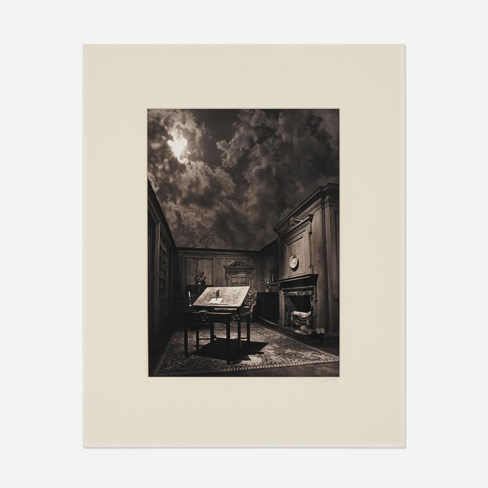 Jerry Uelsmann, Untitled (The Philosopher's Desk) (1 of 3)